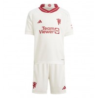 Camiseta Manchester United Tercera Equipación Replica 2023-24 para niños mangas cortas (+ Pantalones cortos)